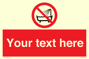 Custom Do not use this device in a bathtub shower or water-filled reservoir